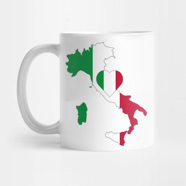 Italy in the heart by cartography